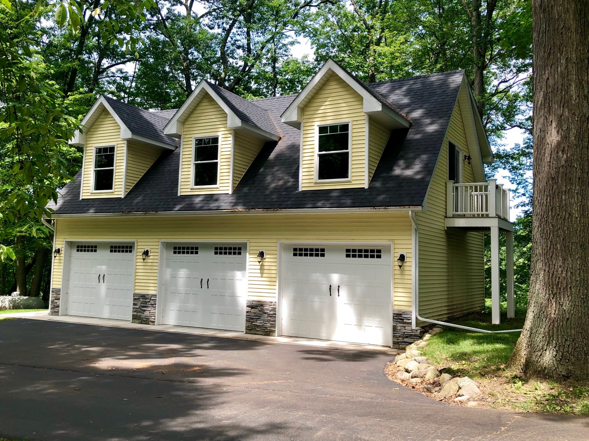 Custom Garage with Upper-Level Office Space